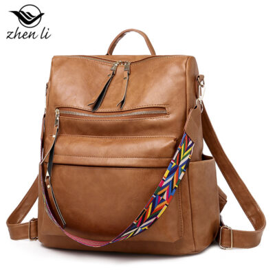 zhenli retro túi của phụ nữ công suất lớn ba lô thiết kế thích hợp phụ nữ ba lô túi túi bán buôn