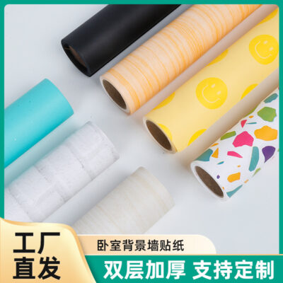 Giấy dán tường nhà bếp tự dính dày tùy chỉnh phòng ngủ không thấm nước và chống ẩm 3D giấy dán tường ba chiều chống va chạm dán tường trang trí bán buôn