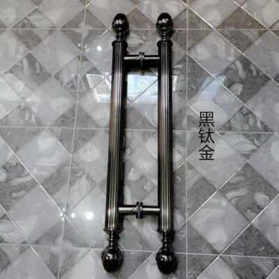 Tay nắm cửa hộp KTV Châu Âu inox chống cháy cửa khách sạn ngâm chân cửa gỗ hợp kim nhôm Tay nắm cửa kính