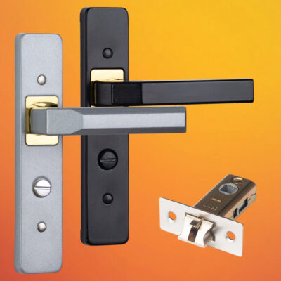 Chống rỉ sét Khóa cửa phòng tắm cửa phòng vệ sinh khóa lưỡi đơn bếp hợp kim nhôm kỹ thuật tắt tiếng Khóa cửa 11 lỗ khoảng cách