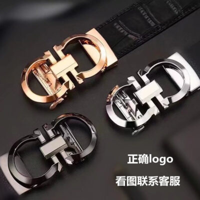 Thắt lưng cổ điển da bò kinh doanh cao cấp khóa vàng khóa bạc lớn-tên thắt lưng da Fila nam lừa tuổi hoa