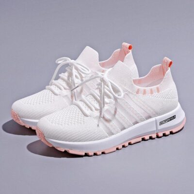 Giày Nữ Mùa Hè Tất Cả Các Trận Đấu Giày Thể Thao Nữ 2023 Phong Cách Mới Mũi Tròn Lưới Thoáng Khí Giày Chạy Bộ Thông Thường