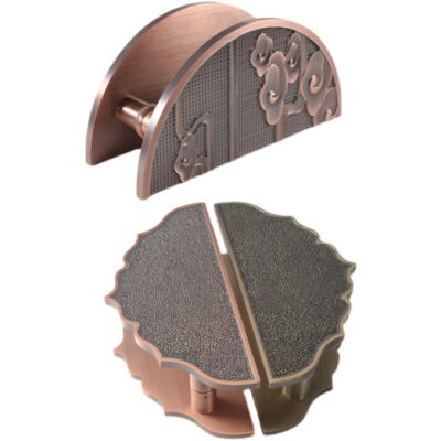 Bán buôn cửa kính kiểu Trung Quốc mới tay cầm hình bán nguyệt phòng tiệc cặp cửa gỗ có tay cầm bằng đồng hộp gỗ khách sạn kéo đẩy