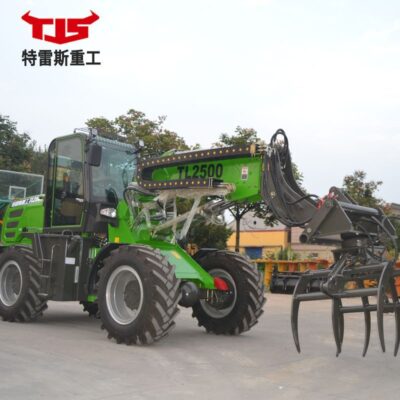 Máy xúc lật mới cánh tay ống Máy móc xây dựng đa chức năng Xe nâng bánh xe TL2500 Máy xúc lật cánh tay ống lồng