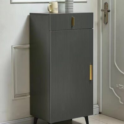 Cửa đựng giày màu xám tiết kiệm không gian lối vào thang máy đựng giày tủ giày mini có chân đèn tủ hội trường đa chức năng sang trọng
