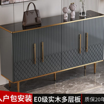 Tủ giày Rock board gỗ nguyên khối nhiều lớp Đẹp sang trọng lối vào nhà tủ hiên nhà đơn giản hiện đại đựng giày dung lượng lớn siêu mỏng
