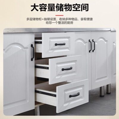 Tủ thép không gỉ kết hợp tủ bếp tủ bếp hộ gia đình tủ thay đồ cho thuê nhà máy sản xuất một mảnh bán buôn