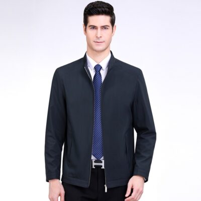 Thương Hiệu Lớn Mới Áo Khoác Nam Thời Trang Nam Trung Niên Cổ Đứng Công Sở Giải Trí Boutique Áo Khoác Xu Hướng Áo Khoác Nam