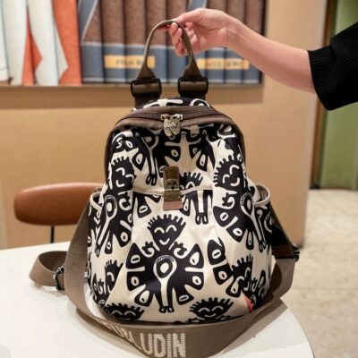 Balo du lịch bạch tuộc nữ 2023 thời trang mới ba lô canvas nữ xu hướng du lịch giải trí đi lại đường ngắn