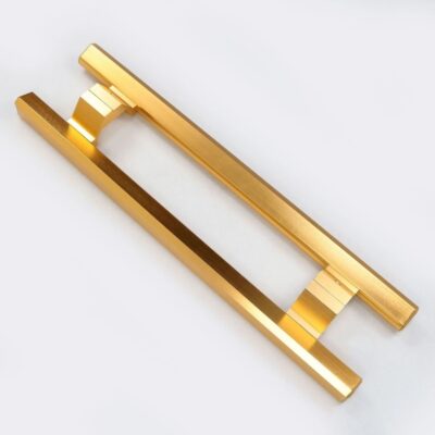 Tay nắm cửa kính không khung màu đen lộ ra ngoài Tay nắm cửa khung KFC cửa gỗ tay nắm hợp kim nhôm có thể