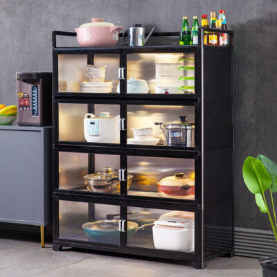 Giá bếp cao từ trần đến sàn tủ ăn nhiều tầng tủ đa chức năng tủ đựng bát đĩa tủ đựng nồi thay đồ