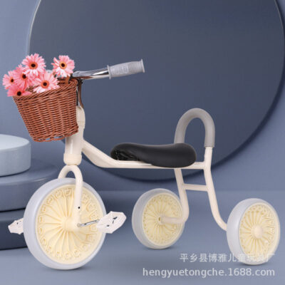 Xe đạp trẻ em ba bánh trẻ em có đèn và xe bé đơn giản phù hợp cho bé từ 2 đến 5 tuổi