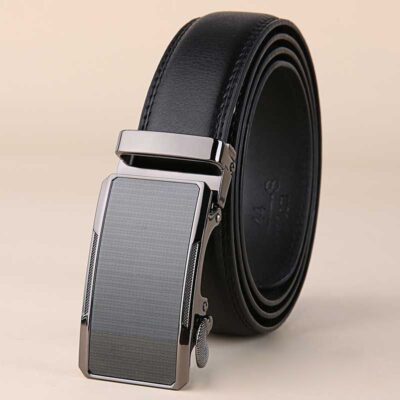 Thắt Lưng Nam Mỏng Hẹp Khóa Tự Động Thanh Niên 3.0 Cm Da Bò Thời Trang Công Sở Hợp Thời Trang Thắt Lưng Nam Thắt Lưng