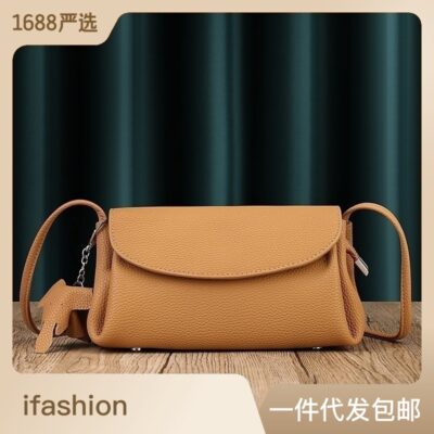 Túi da thật của phụ nữ mùa xuân và mùa hè mới da bò mềm mại đám mây túi gấp nách Túi Messenger túi đeo vai thông thường của phụ nữ