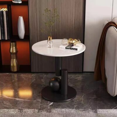 Bàn trà đẹp Châu Âu bàn cà phê sofa bên bảng bàn tròn hiện đại đá phiến nhỏ bàn cà phê phòng khách bảng phụ bên tủ Bắc Âu góc bảng