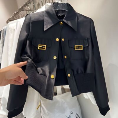 Phong Cách Châu Âu Nhỏ Hương Nước Ngoài Khóa Vàng Áo Khoác Nữ Thời Trang Thiết Kế Thích Hợp Áo Khoác Top Mùa Xuân 2023