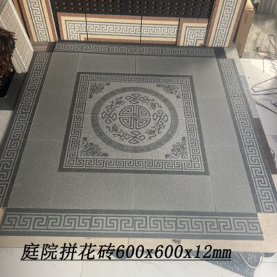 Biệt thự sân vườn lát gạch đá ngoài trời sân gạch giả đá gạch pc gạch chống trơn gạch thạch anh