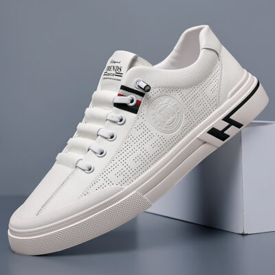 2023 Mùa Xuân Mới Nam Thời Trang Giày Trắng Thoáng Khí Nam Lưới Điều Khiển Giày Lái Xe Giày Sneaker