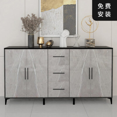Tủ bếp đá phiến phòng khách kiểu Bắc Âu áp tường tủ rượu tủ để đồ tủ bếp đơn giản hiện đại tủ đựng đồ đa năng