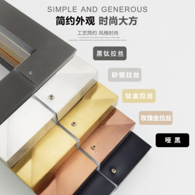 Tay nắm ống vuông bằng thép không gỉ dày phụ kiện cửa kính văn phòng tay nắm cửa màu đen tay vịn cửa hàng