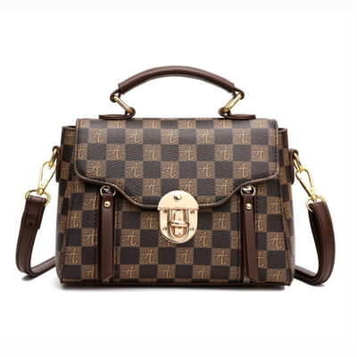 Túi xách nữ Niche 2023 thời trang mới phù hợp với tất cả Messenger túi vuông nhỏ in kẻ sọc phiên bản Hàn Quốc túi đeo vai nữ thời thượng