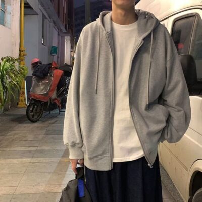 Áo khoác nam mùa xuân và mùa thu thương hiệu hợp thời trang cặp đôi áo len cardigan phong cách Mỹ dạo phố cao cậu bé cổ đứng áo khoác mùa thu hàng đầu