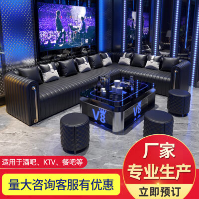 đẹp sang trọng ktv sofa thẻ ghế thanh hộp sofa thanh rõ ràng bàn cà phê bàn ghế kết hợp thương mại ghế thẻ thanh bán buôn