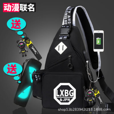 Túi đeo ngực hợp thời trang mới Túi đeo vai nam Túi đeo thắt lưng Túi thông thường Túi thể thao nam Ba lô nhỏ Túi đeo ngực hợp thời trang
