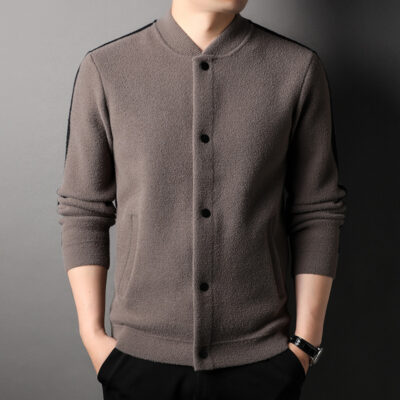 Đẹp Trai Cổ Bóng Chày Dệt Kim Cardigan Nam Thu Đông 2022 Xu Hướng Mới Hàng Đầu Áo Khoác Áo Len Thời Trang Áo Khoác