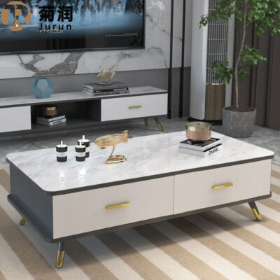 Tủ TV bàn cà phê bàn kết hợp phòng khách tối giản hiện đại nhà căn hộ nhỏ đơn giản tiết kiệm tủ TV sàn tủ