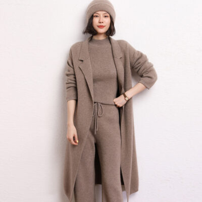 Áo khoác cashmere quá khổ! Áo khoác len cổ lọ dệt kim dáng rộng dáng rộng nhẹ nhàng cho nữ