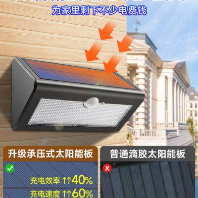 Bán Buôn 2023 Năng Lượng Mặt Trời Mới Sân Vườn Ngoài Trời Đèn Chiếu Sáng Gia Đình Cơ Thể Con Người Cảm Ứng Treo Đèn Ban Công Tường Ngoài Trời