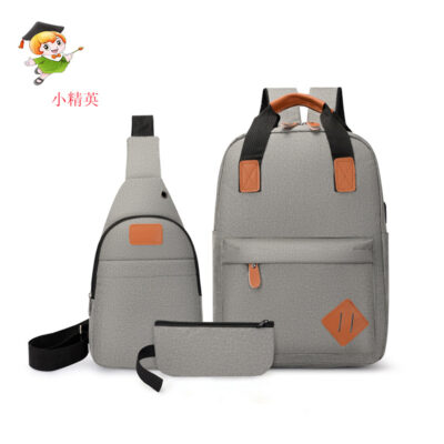 Ba lô ngoại thương công suất lớn sạc túi đi học USB túi máy tính kết hợp ba lô nam mới