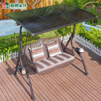 Ghế mây ngoài trời xích đu sân vườn treo nhà che mưa nắng sân thượng ngoài trời giải trí ghế xích đu sân vườn mây
