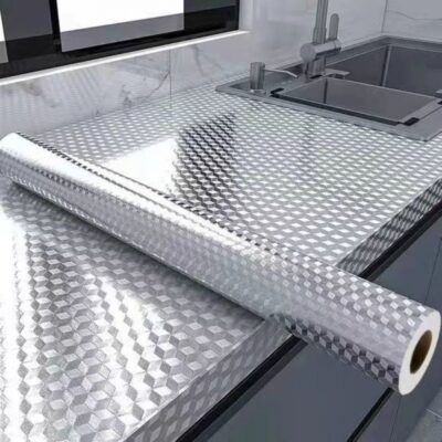 Tấm lót tủ chống ẩm Giấy dán tường nhà bếp dày chống thấm nước và dầu Giấy dán tường bếp gạch chống cháy và chống nấm mốc tự dính