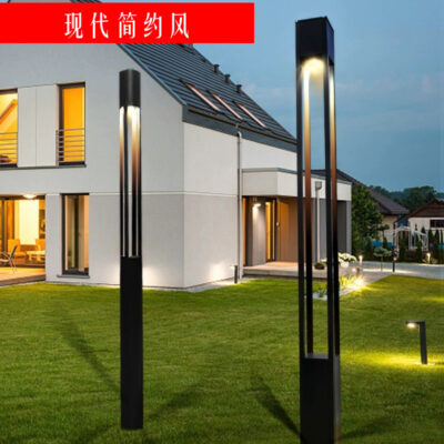Nhôm định hình phong cảnh ngoài trời cột đèn led 3 mét đèn sân vuông cột vuông đèn công viên đèn đường chống thấm nước