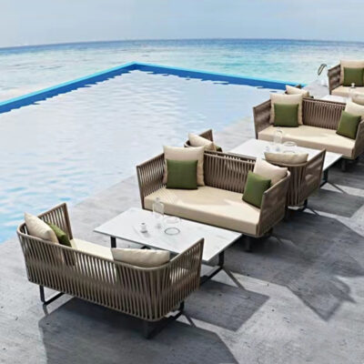 Ghế Sofa Ngoài Trời Kem Chống Nắng Sân Sân Khách Sạn Vườn Bắc Âu Ban Công Giải Trí Ghế Mây Ghế Sofa Mây Kết Hợp Ngoài Trời