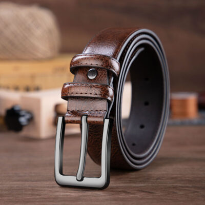 Thắt Lưng Da Bò Da Nam Khóa Pin Dây Retro Xu Hướng Thường Tất Cả Trận Đấu Quần Jean Nam Điểm Sỉ