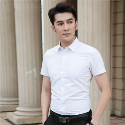 Áo sơ mi nam chuyên nghiệp Áo sơ mi nam ngắn tay mới Nhà máy áo sơ mi nam công sở trống Quảng cáo Bán buôn