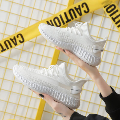 Giày Nữ Mùa Hè 2023 Mới Bố Giày 350 Thoáng Khí Giày Thể Thao Nữ Flying Dệt Dừa Giày Nữ 1908