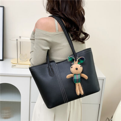 Túi sức chứa lớn dành cho nữ mùa hè 2023 túi đeo vai mới thời trang đi làm túi kết cấu túi tote màu trơn