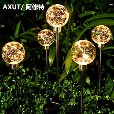 Bóng năng lượng mặt trời cây sậy lắp đất đèn ngoài trời sân biệt thự phong cảnh đèn công viên vuông chiếu sáng bãi cỏ đèn trang trí