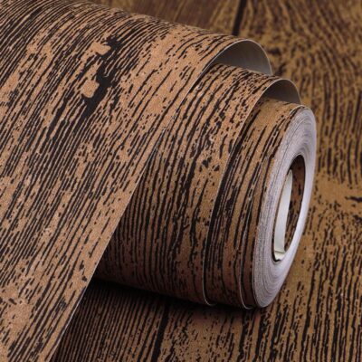 Retro Trung Quốc Vân Gỗ Giấy Dán Tường Nhật Ký Khách Sạn Thiền Trà Phòng Nền Tường Giấy Dán Tường Cửa Hàng Trang Trí Phong Cách Cổ Đại Không Tự Dính