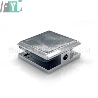 Tại chỗ bán hàng trực tiếp phòng tắm kính mã góc 0 độ hợp kim kẽm kẹp kính phòng tắm xiên cạnh lỗ đơn kẹp kính không khung