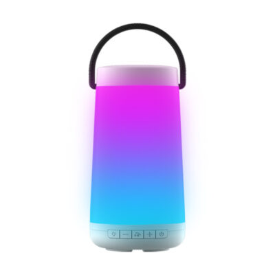 Nhà sản xuất RGB ánh sáng đầy màu sắc âm thanh bluetooth LED ngoài trời ánh sáng đầy màu sắc đầy màu sắc di động thẻ di động loa siêu trầm bán buôn