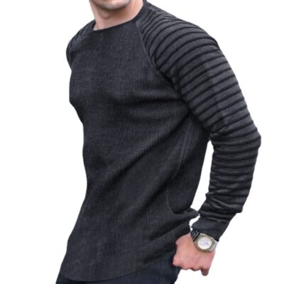 Amazon Châu Âu và Châu Mỹ Nam Waffle Cổ Tròn Nón Kết Nam Nữ Thu Đông In Thanh Niên Thể Thao Áo Chui Đầu Nam