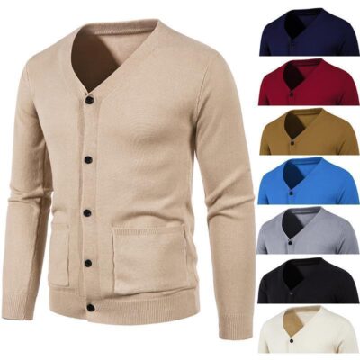 AliExpress 2023 Mùa Thu Đông Mới Nam Slim Vl Cổ Cardigan Nón Kết Nam Nữ Áo Khoác Áo Sỉ
