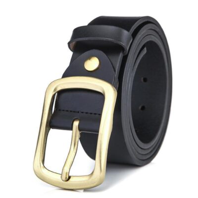 Thắt Lưng Nam Khóa Pin Thắt Lưng Retro Nam Lưới Đỏ Thắt Lưng Hợp Kim Đồng Nguyên Chất Đồng Tính Cách Nhật Bản Hoài Cổ Trung Niên Và Già