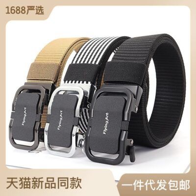 Nam Không Răng Khóa Tự Động Dây Ni Lông Hợp Kim Mạ Điện Không Lỗ Vải Bố Mùa Đông Mới Dây Bán Buôn