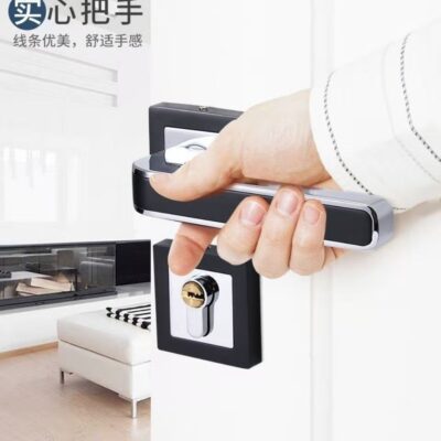 Bộ Khóa cửa Trong Nhà Phòng Ngủ không ồn Hút Nam Châm Khóa cửa Phòng Tắm Gỗ Chắc Chắn Tay Nắm Cửa gia đình Khóa Đa Năng